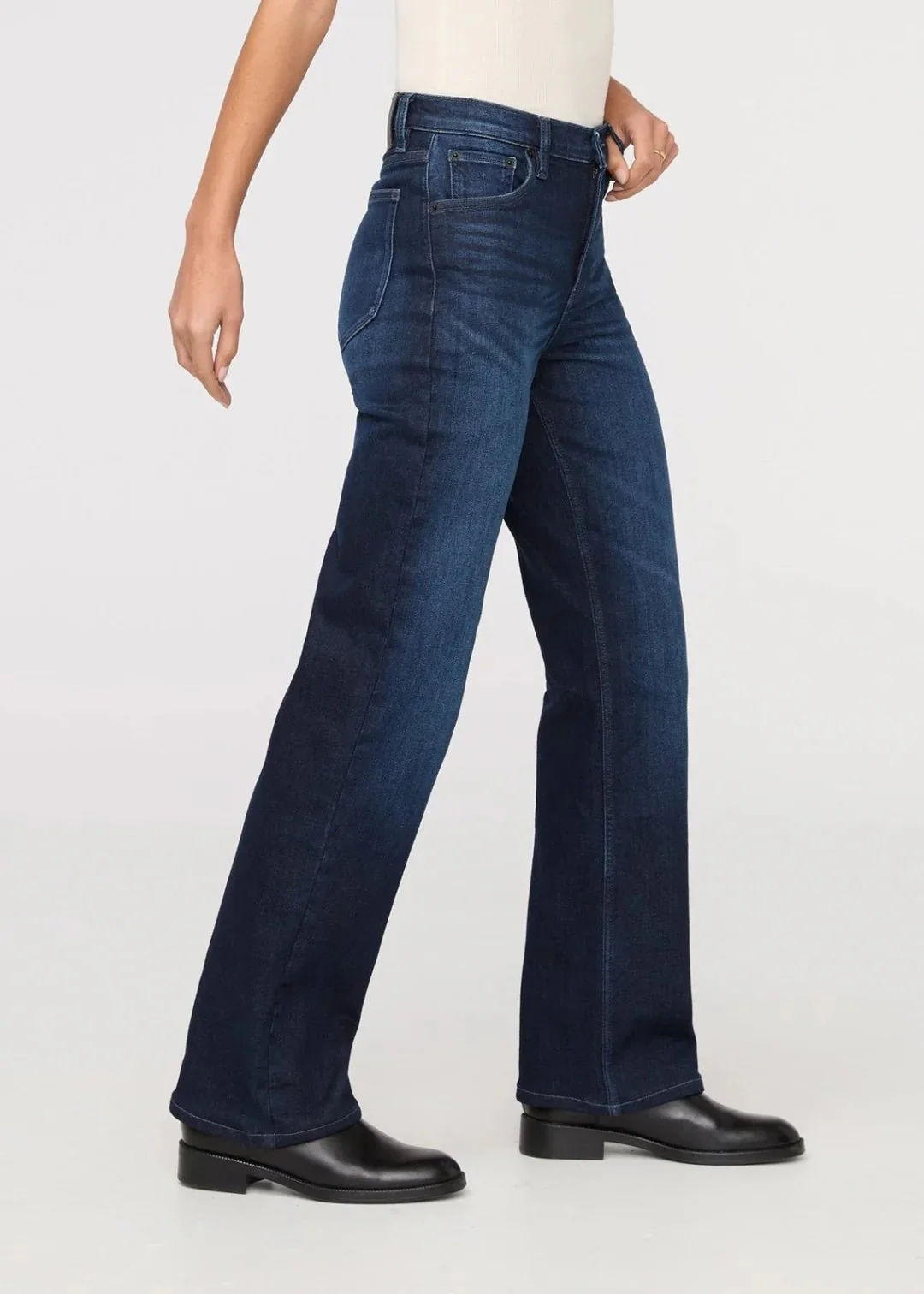 W TECH FLEECE DENIM HIGH RISE STRAIGHT - Image 3