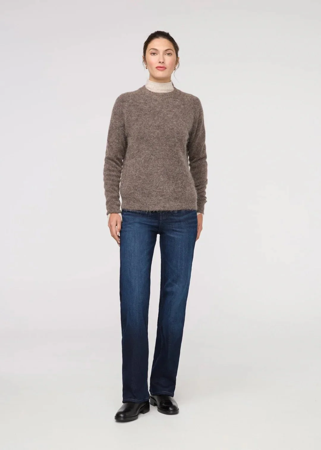 W TECH FLEECE DENIM HIGH RISE STRAIGHT - Image 4